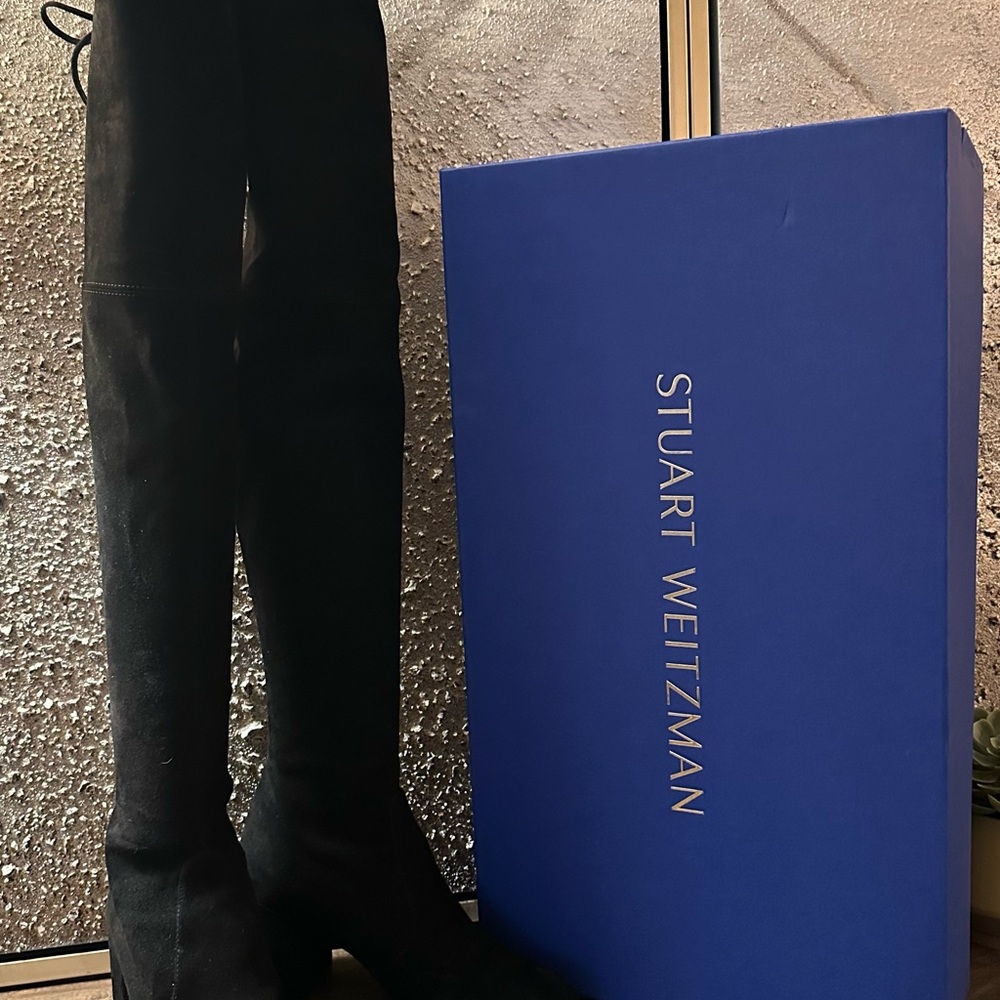 Stuart Weitzman Black Suede Women's Boots 7.5
